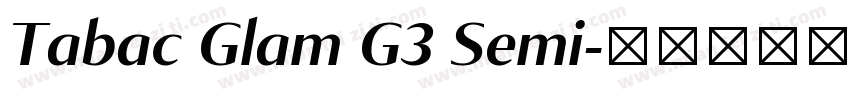 Tabac Glam G3 Semi字体转换